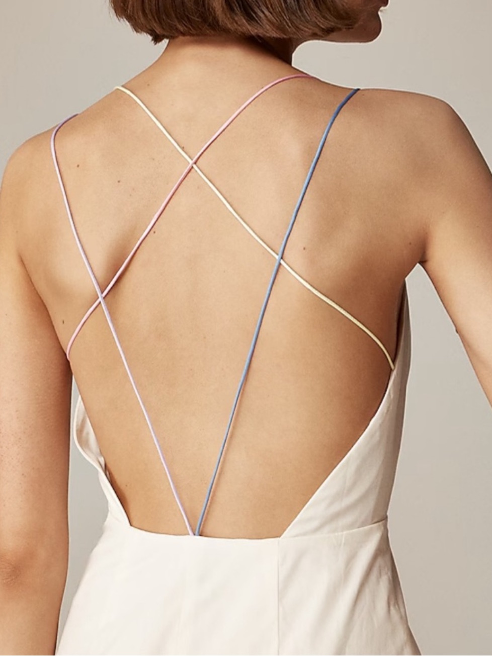 J.Crew X Anna October | Nwt! Multi Strap Cream Sheath Midi Dress — image 2 of 8